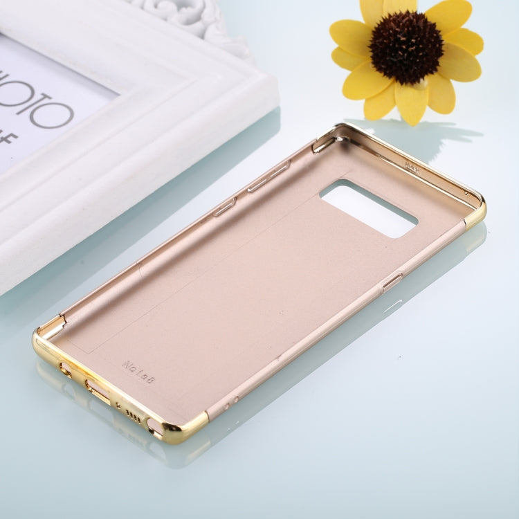 For Galaxy Note 8 Three Stage Splicing Electroplating Side Protective Back Cover Case
