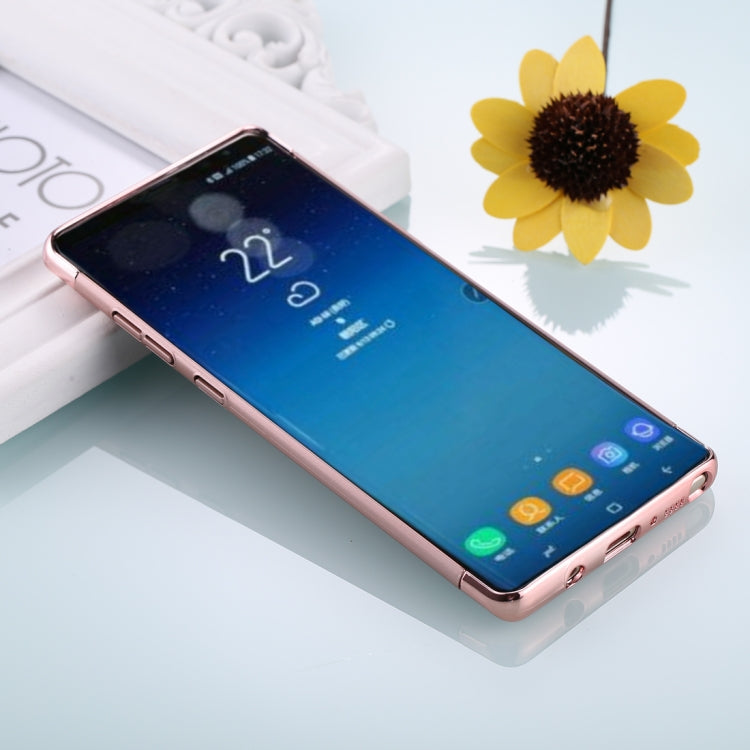 For Galaxy Note 8 Three Stage Splicing Electroplating Side Protective Back Cover Case