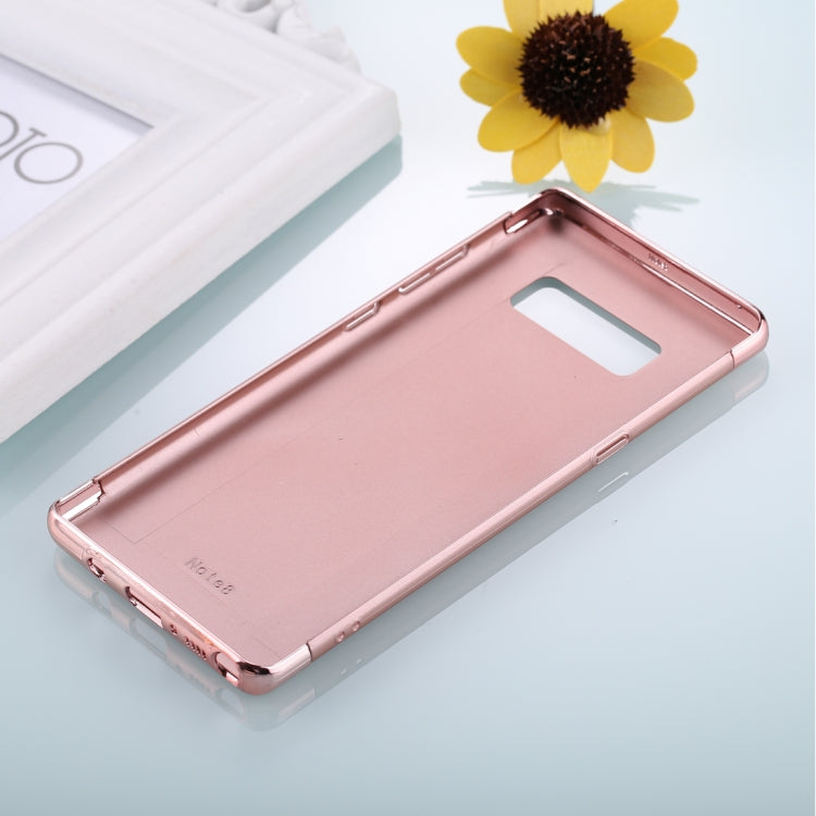 For Galaxy Note 8 Three Stage Splicing Electroplating Side Protective Back Cover Case
