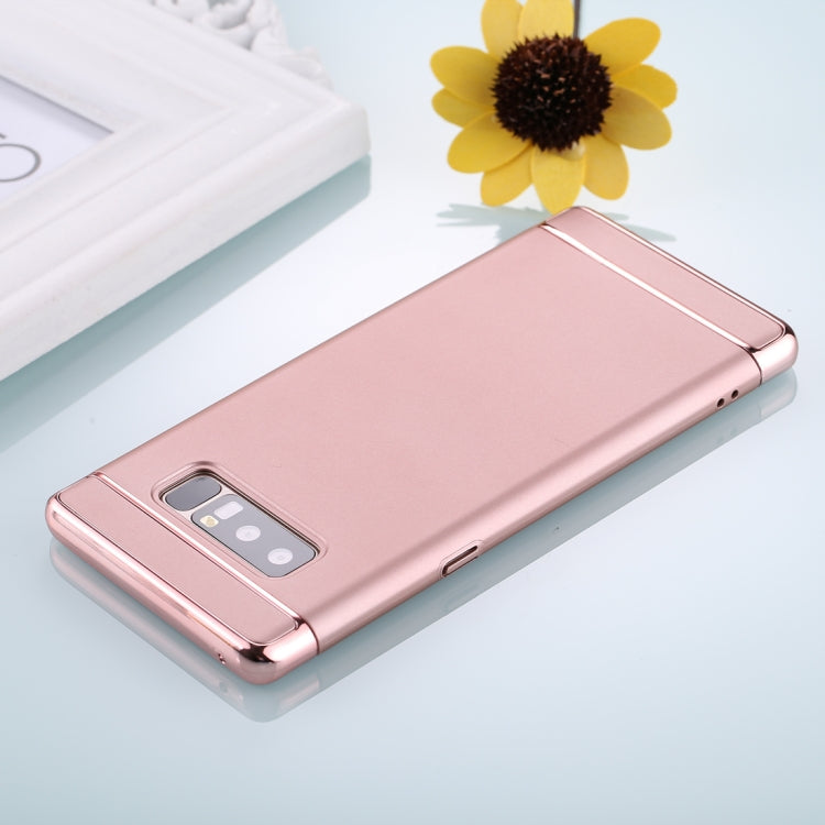 For Galaxy Note 8 Three Stage Splicing Electroplating Side Protective Back Cover Case