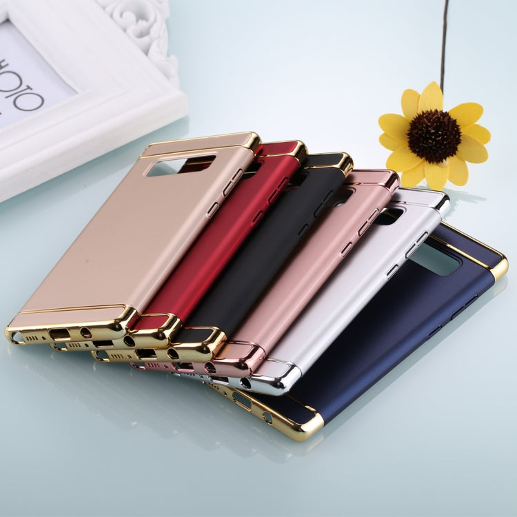 For Galaxy Note 8 Three Stage Splicing Electroplating Side Protective Back Cover Case