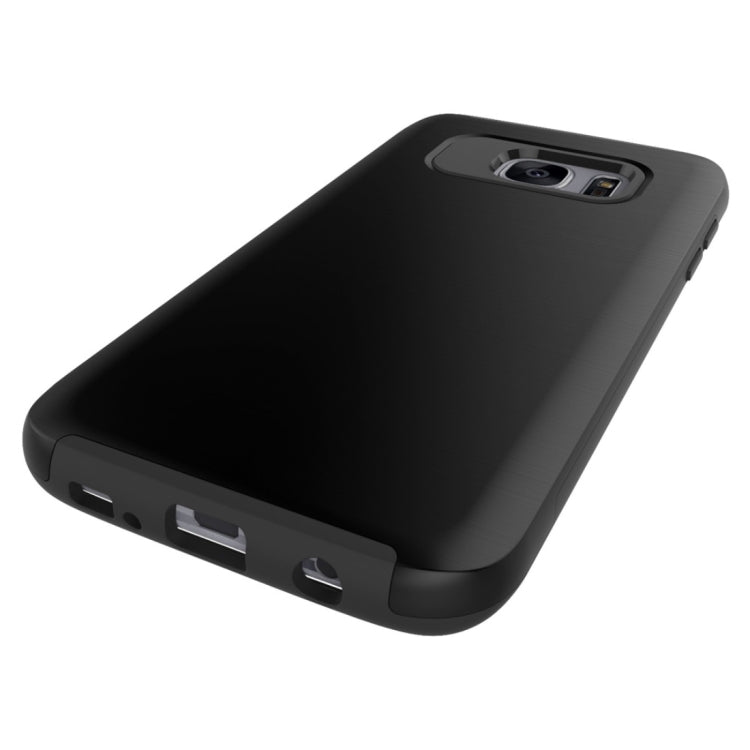 For Galaxy S7 Edge / G935 Simple Brushed Texture 2 in 1 PC + TPU Combination Protective Case