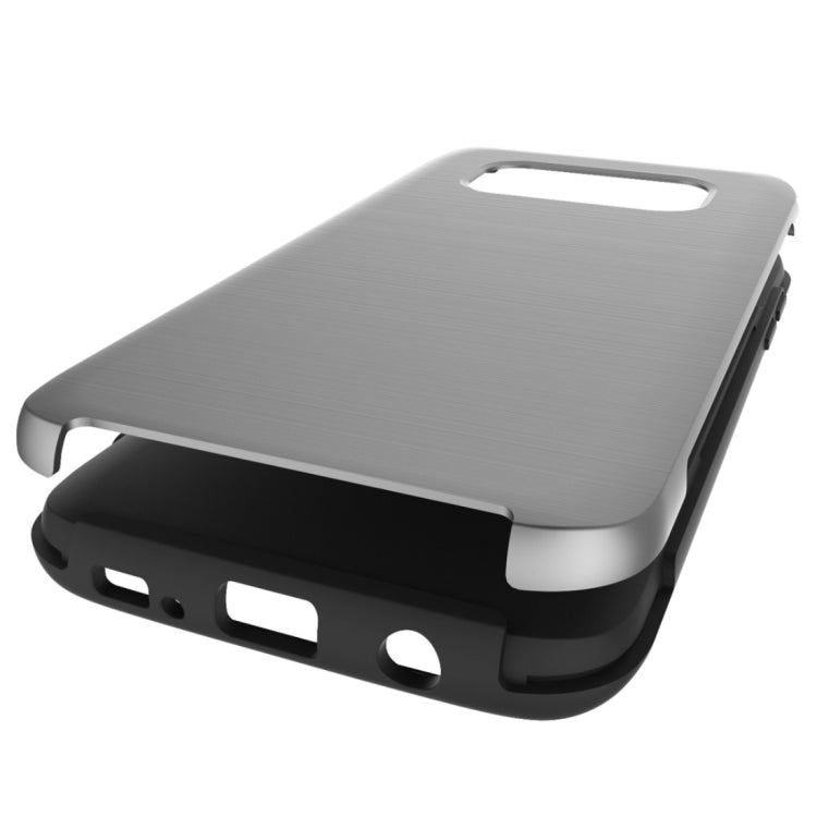 For Galaxy S7 Edge / G935 Simple Brushed Texture 2 in 1 PC + TPU Combination Protective Case