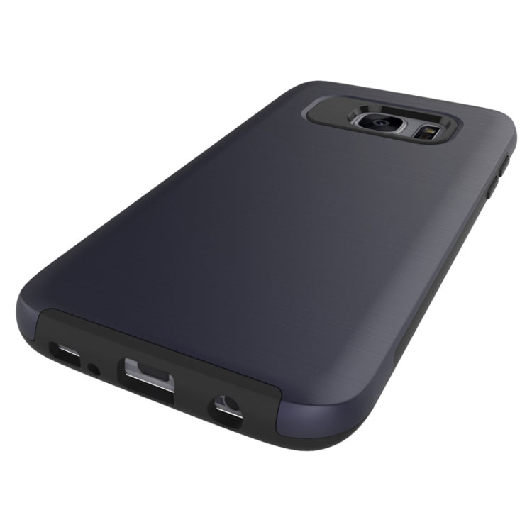 For Galaxy S6 Edge / G925 Simple Brushed Texture 2 in 1 PC + TPU Combination Protective Case