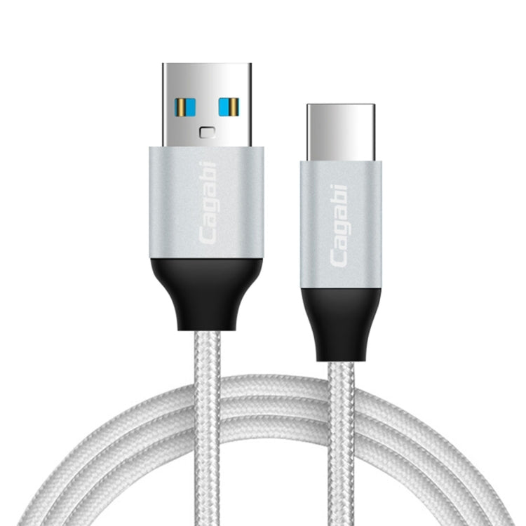 Cagabi N2-2 2m 2.4A Aviation Aluminum Alloy + Nylon USB to USB-C / Type-C Data Sync Fast Charging Cable, For Samsung Galaxy S8 & S8 + / LG G6 / Huawei P10 & P10 Plus / Xiaomi Mi 6 & Max 2 and other Smartphones