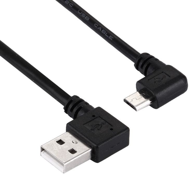 20cm USB 2.0 Right Turn Elbow to Micro USB Elbow Data Cable
