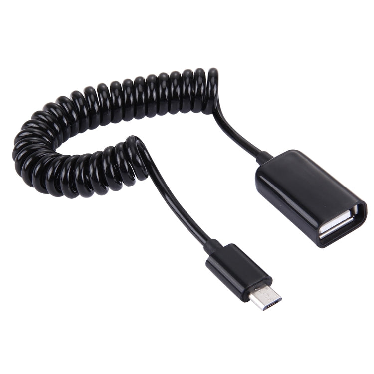 Micro USB to USB 2.0 OTG Retractable Coiled Cable, Coiled Cable Stretches to 1m for Samsung Galaxy S7 & S7 Edge / LG G4 / Huawei P8 / Xiaomi Mi4 and other Smartphones