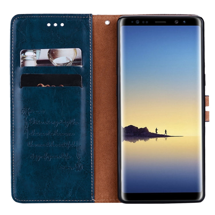 For Samsung Galaxy Note 8 Business Style Oil Wax Texture Horizontal Flip Leather Case with Holder & Card Slots & Wallet