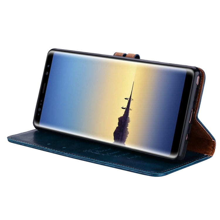 For Samsung Galaxy Note 8 Business Style Oil Wax Texture Horizontal Flip Leather Case with Holder & Card Slots & Wallet