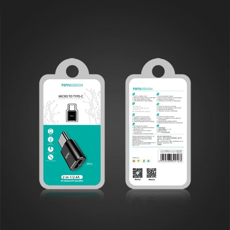 TOTUDESIGN Exquisite Series 5V 2.4A USB to USB-C / Type-C Adaptor