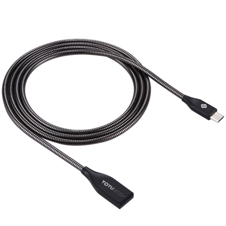 TOTUDESIGN 1m Steel Rope 2.1A USB Female to Micro USB Data Sync Charging Cable, For Galaxy, Huawei, Xiaomi, LG, HTC and Other Smart Phones