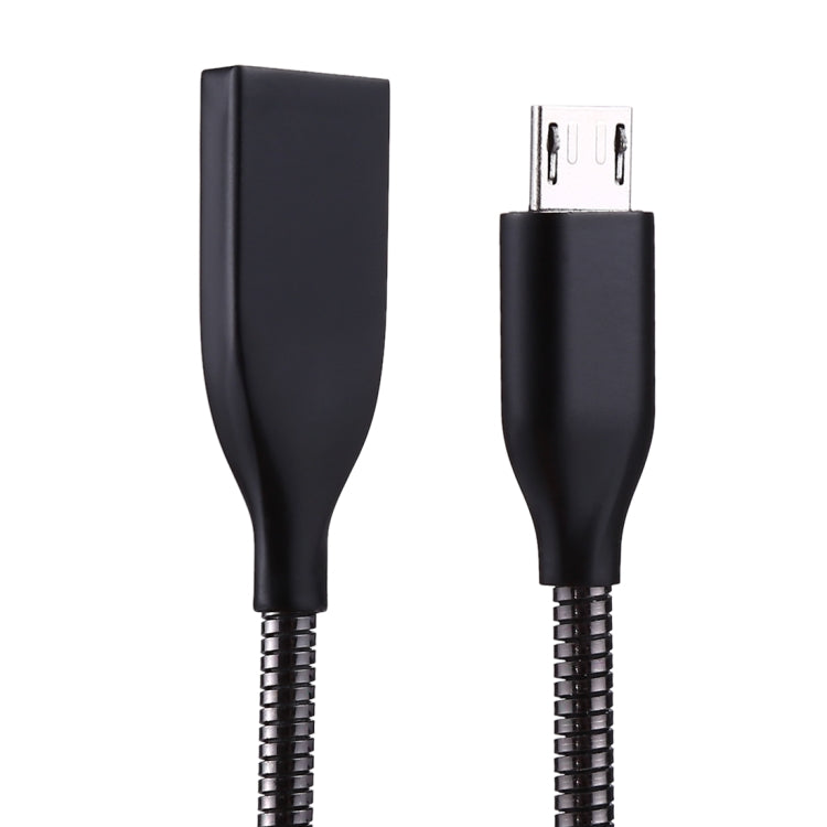 TOTUDESIGN 1m Steel Rope 2.1A USB Female to Micro USB Data Sync Charging Cable, For Galaxy, Huawei, Xiaomi, LG, HTC and Other Smart Phones