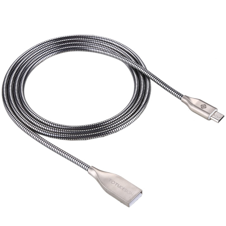 TOTUDESIGN 1m Steel Rope 2.1A USB Female to Micro USB Data Sync Charging Cable, For Galaxy, Huawei, Xiaomi, LG, HTC and Other Smart Phones
