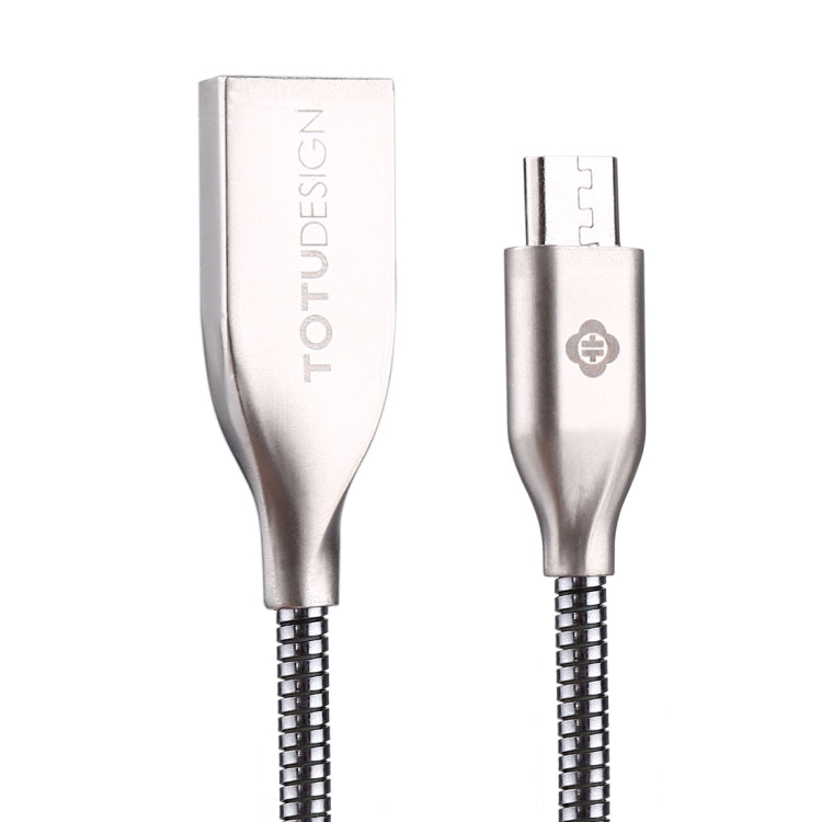 TOTUDESIGN 1m Steel Rope 2.1A USB Female to Micro USB Data Sync Charging Cable, For Galaxy, Huawei, Xiaomi, LG, HTC and Other Smart Phones