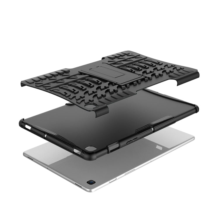 Tire Texture TPU+PC Shockproof Case for Galaxy Tab S5e , with Holder