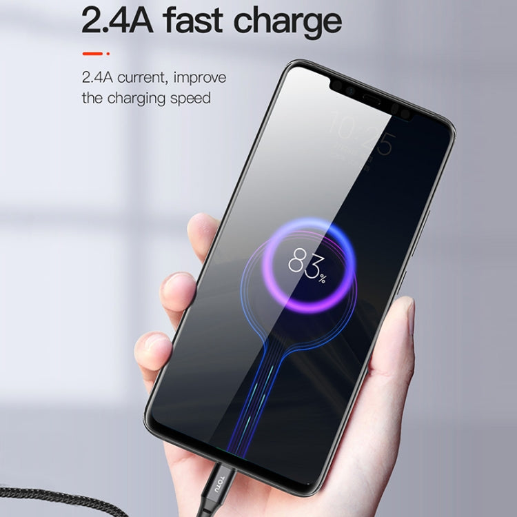 TOTUDESIGN BMA-022 Hard-edged Series Micro Charging Cable, Length : 1m(Black)