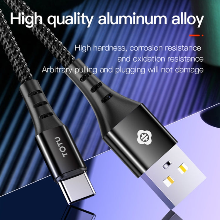 TOTUDESIGN BTA-023 Hard-edged Series USB-C / Type-C Charging Cable, Length : 1m(Purple)