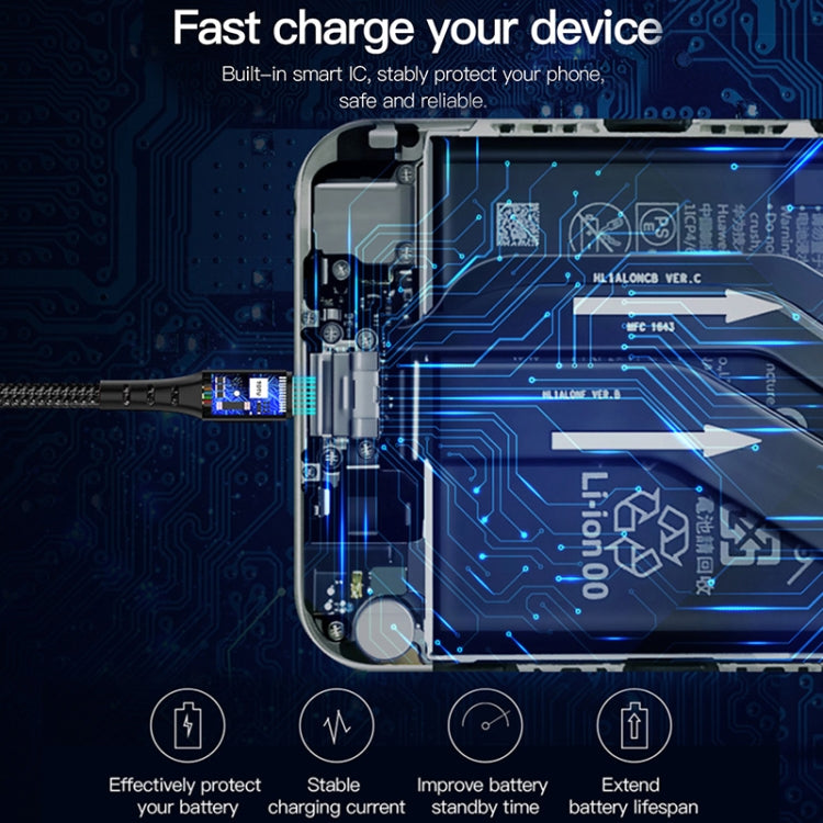 TOTUDESIGN BTA-023 Hard-edged Series USB-C / Type-C Charging Cable, Length : 1m(Purple)