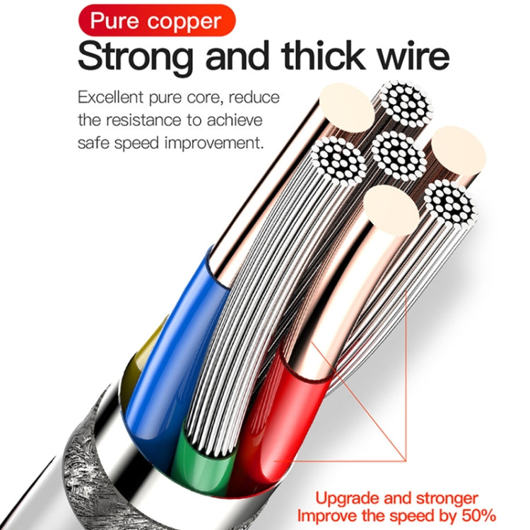 TOTUDESIGN BTA-023 Hard-edged Series USB-C / Type-C Charging Cable, Length : 1m(Purple)