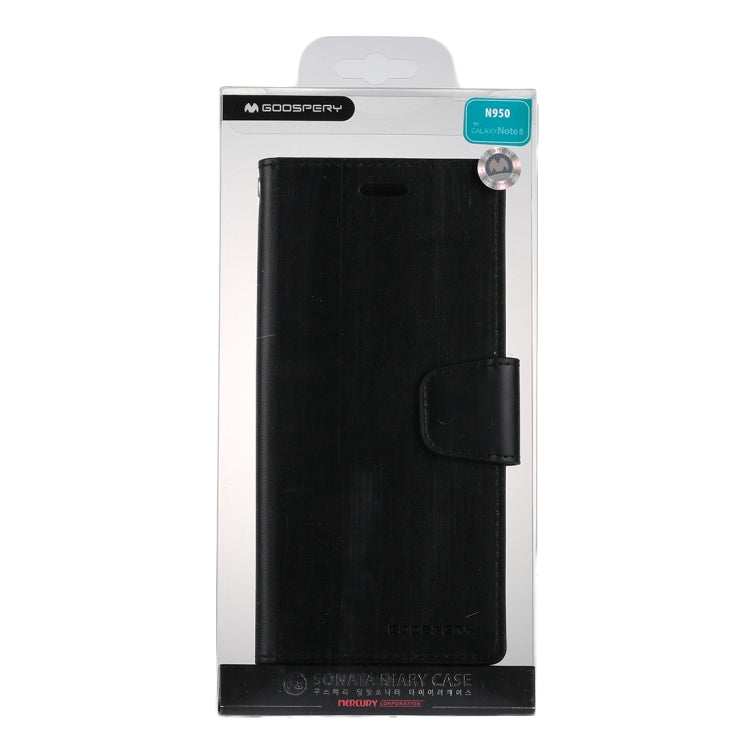 GOOSPERY SONATA DIARY for Galaxy Note 8 Business Style Magnetic Clasp Horizontal Flip Leather Case with Holder & Card Slots & Wallet