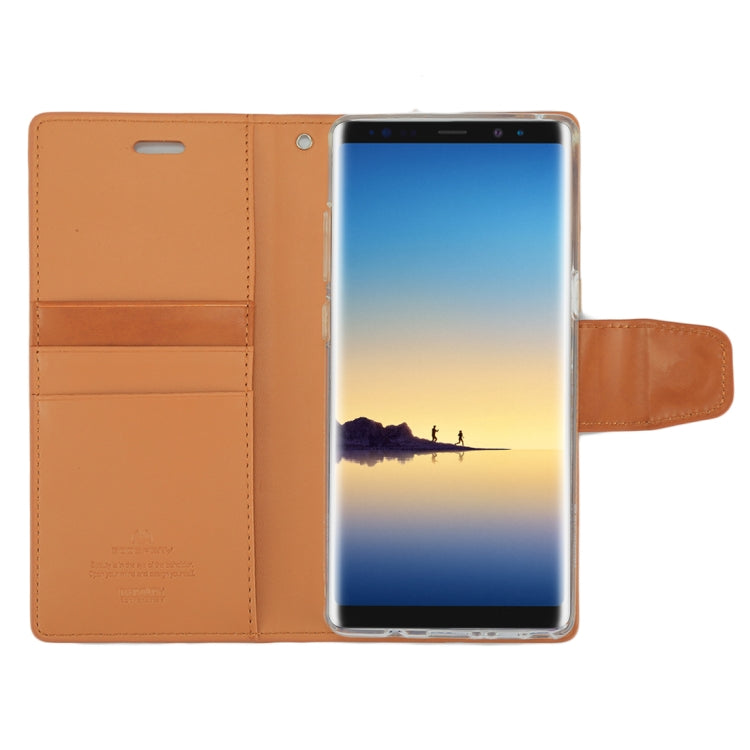 GOOSPERY SONATA DIARY for Galaxy Note 8 Business Style Magnetic Clasp Horizontal Flip Leather Case with Holder & Card Slots & Wallet