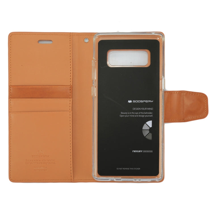 GOOSPERY SONATA DIARY for Galaxy Note 8 Business Style Magnetic Clasp Horizontal Flip Leather Case with Holder & Card Slots & Wallet