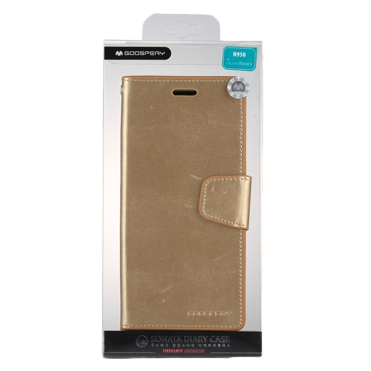 GOOSPERY SONATA DIARY for Galaxy Note 8 Business Style Magnetic Clasp Horizontal Flip Leather Case with Holder & Card Slots & Wallet