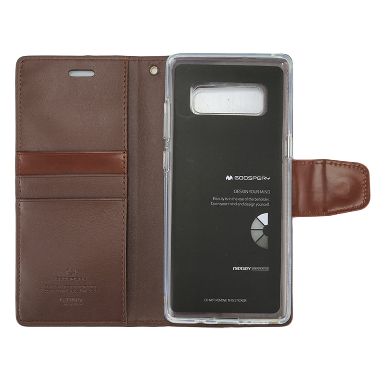 GOOSPERY SONATA DIARY for Galaxy Note 8 Business Style Magnetic Clasp Horizontal Flip Leather Case with Holder & Card Slots & Wallet