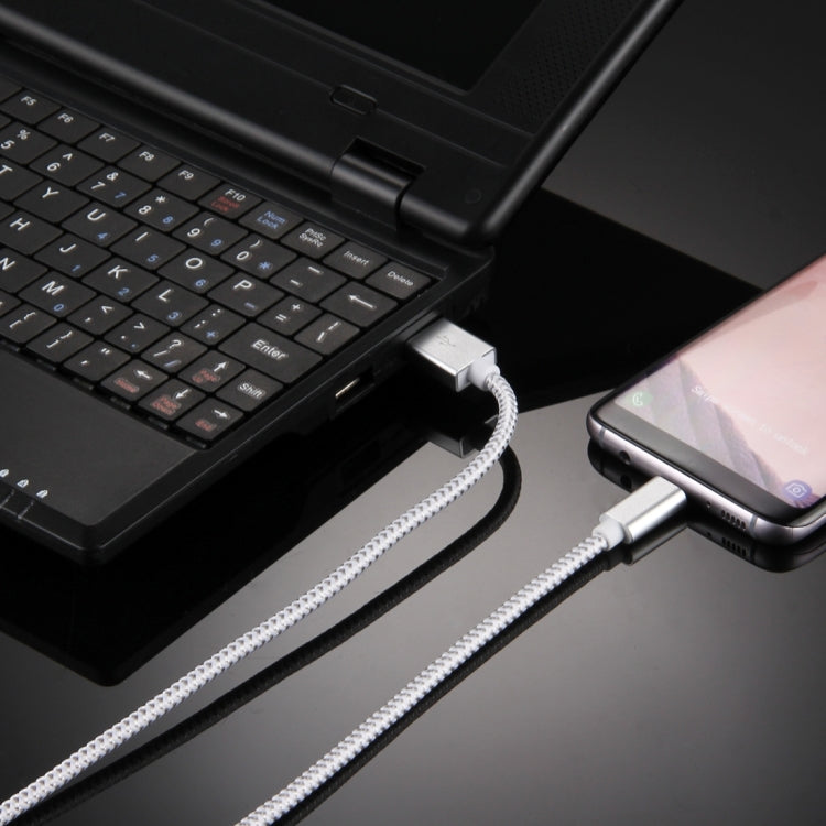ULT-unite 1.5m Knit Texture USB 2.0 to USB-C / Type-C All-copper Wire Data Sync Charging Cable, For Galaxy S8 & S8 + / LG G6 / Huawei P10 & P10 Plus / Oneplus 5 / Xiaomi Mi6 & Max 2 and other Smartphones