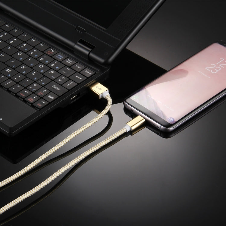 ULT-unite 1m Knit Texture USB 3.0 to USB-C / Type-C All-copper Wire Data Sync Charging Cable, For Galaxy S8 & S8 + / LG G6 / Huawei P10 & P10 Plus / Oneplus 5 / Xiaomi Mi 6 & Max 2 and other Smartphones