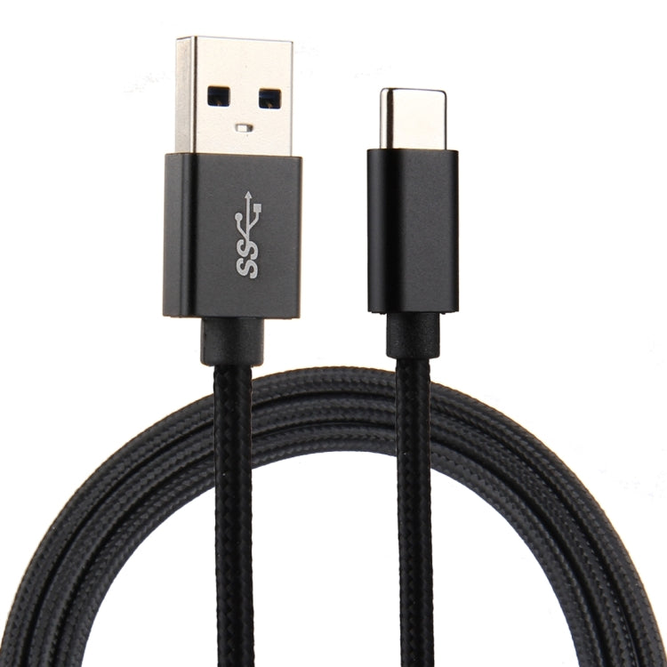 ULT-unite 1.5m Knit Texture USB 3.0 to USB-C / Type-C All-copper Wire Data Sync Charging Cable, For Galaxy S8 & S8 + / LG G6 / Huawei P10 & P10 Plus / Oneplus 5 / Xiaomi Mi 6 & Max 2 and other Smartphones