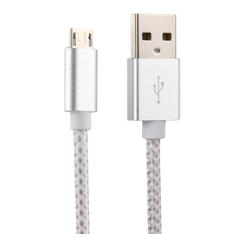 ULT-unite 1m Knit Texture USB 2.0 to Micro USB All-copper Wire Data Sync Charging Cable, For Samsung / Huawei / Xiaomi / Meizu / LG / HTC and Other Smartphones(Silver)