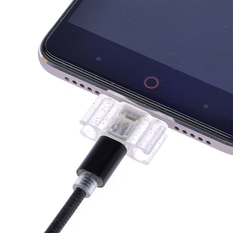 24cm 2A Micro USB + USB-C / Type-C to USB Flexible Data Charging Cable