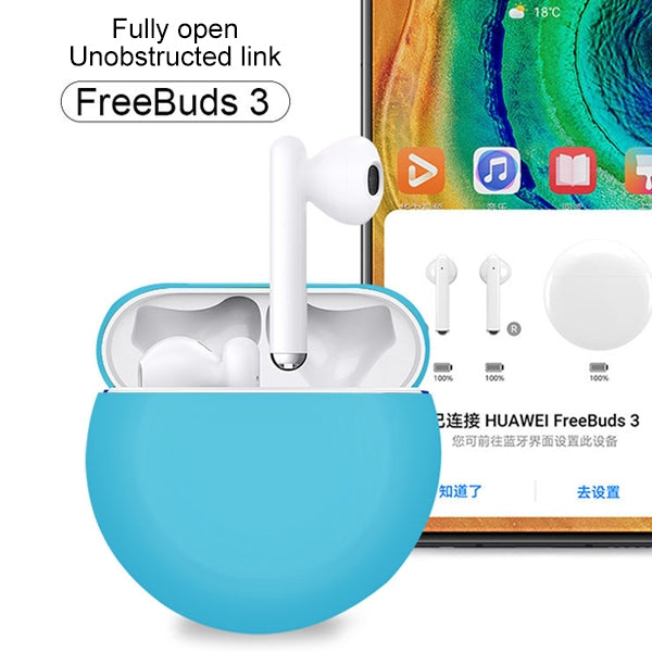 For Huawei FreeBuds 3 Split Style Liquid Silicone Wireless Earphone Protective Case Storage Box