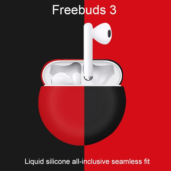For Huawei FreeBuds 3 Split Style Liquid Silicone Wireless Earphone Protective Case Storage Box