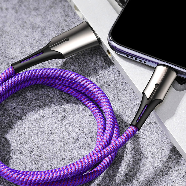 CAFELE 5A Type-C / USB-C Metal Pen Series Kirsite Charging Data Cable, Length: 1m (Red)