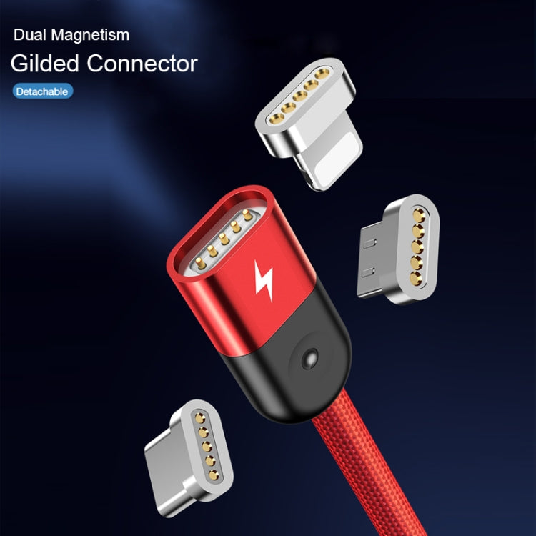 CAFELE Micro USB Light Speed Magnet Nylon Charging Cable with LED Light, Length: 1m