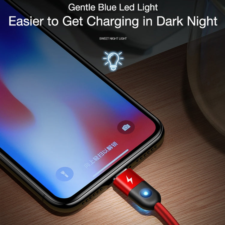 CAFELE Type-C / USB-C Light Speed Magnet Nylon Charging Cable with LED Light, Length: 1m