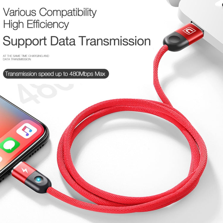 CAFELE Type-C / USB-C Light Speed Magnet Nylon Charging Cable with LED Light, Length: 1m