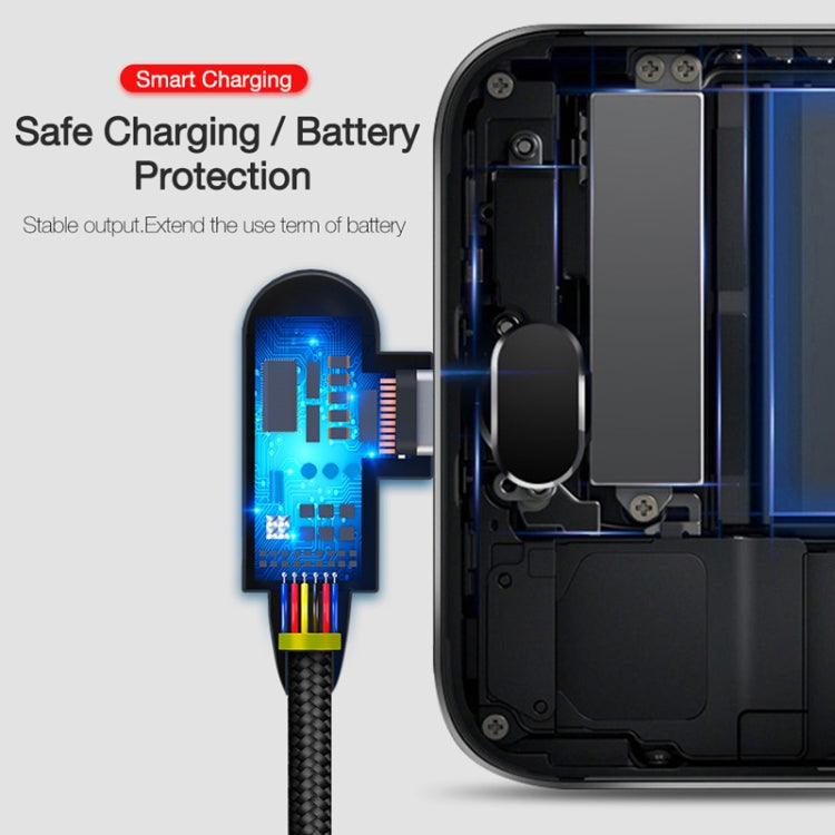 CAFELE Type-C / USB-C Atomic Series 90 Degree Bend Design Charging Data Cable, Length: 1.2m