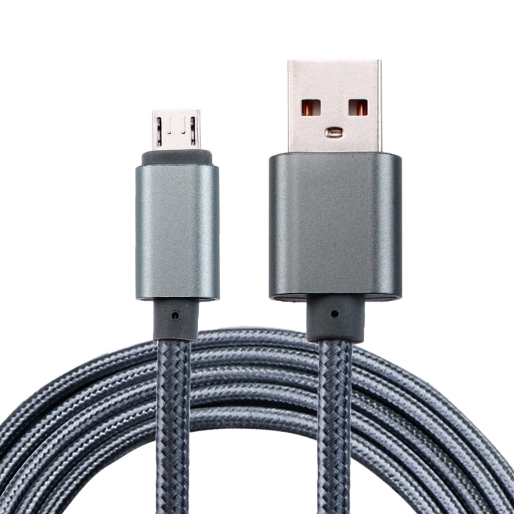 2m Woven Style Metal Head 84 Cores Micro USB to USB 2.0 Data / Charger Cable, For Samsung / Huawei / Xiaomi / Meizu / LG / HTC and Other Smartphones