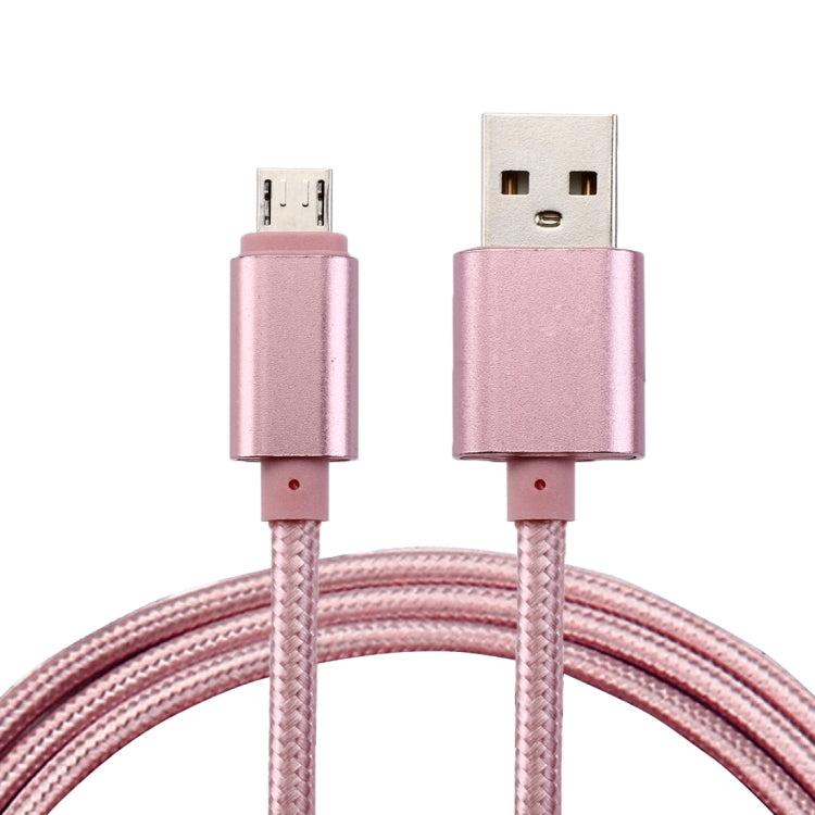 1m Woven Style Metal Head 84 Cores Micro USB to USB 2.0 Data / Charger Cable, For Samsung / Huawei / Xiaomi / Meizu / LG / HTC and Other Smartphones