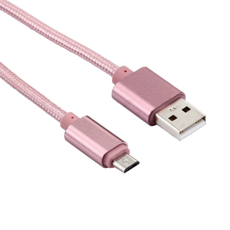 1m Woven Style Metal Head 84 Cores Micro USB to USB 2.0 Data / Charger Cable, For Samsung / Huawei / Xiaomi / Meizu / LG / HTC and Other Smartphones