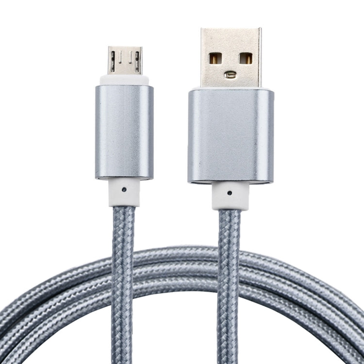 1m Woven Style Metal Head 84 Cores Micro USB to USB 2.0 Data / Charger Cable, For Samsung / Huawei / Xiaomi / Meizu / LG / HTC and Other Smartphones