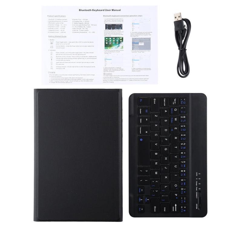 Ultra-thin Detachable Magnetic Bluetooth Keyboard Leather Tablet Case for Galaxy Tab A 8.0 2019 P200 / P205, with Holder