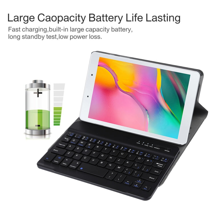 Ultra-thin Detachable Magnetic Bluetooth Keyboard Leather Tablet Case for Galaxy Tab A 8.0 2019 P200 / P205, with Holder
