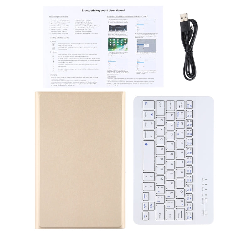 Ultra-thin Detachable Magnetic Bluetooth Keyboard Leather Tablet Case for Galaxy Tab A 8.0 2019 P200 / P205, with Holder