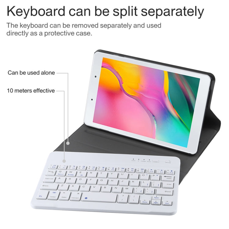 Ultra-thin Detachable Magnetic Bluetooth Keyboard Leather Tablet Case for Galaxy Tab A 8.0 2019 P200 / P205, with Holder