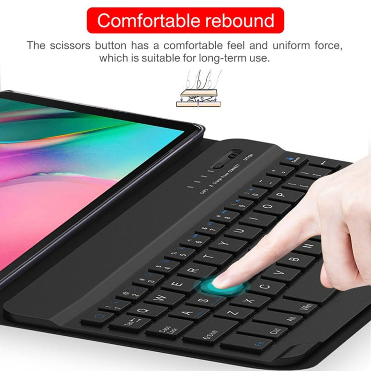 Ultra-thin Detachable Magnetic Bluetooth Keyboard Leather Tablet Case for Galaxy Tab A 8.0 2019 P200 / P205, with Holder