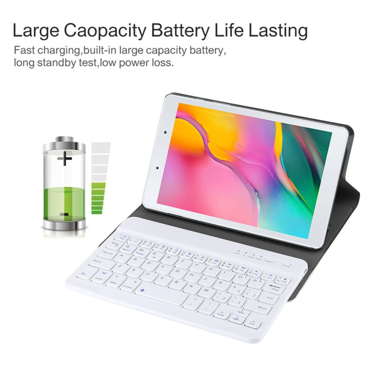 Ultra-thin Detachable Magnetic Bluetooth Keyboard Leather Tablet Case for Galaxy Tab A 8.0 2019 P200 / P205, with Holder